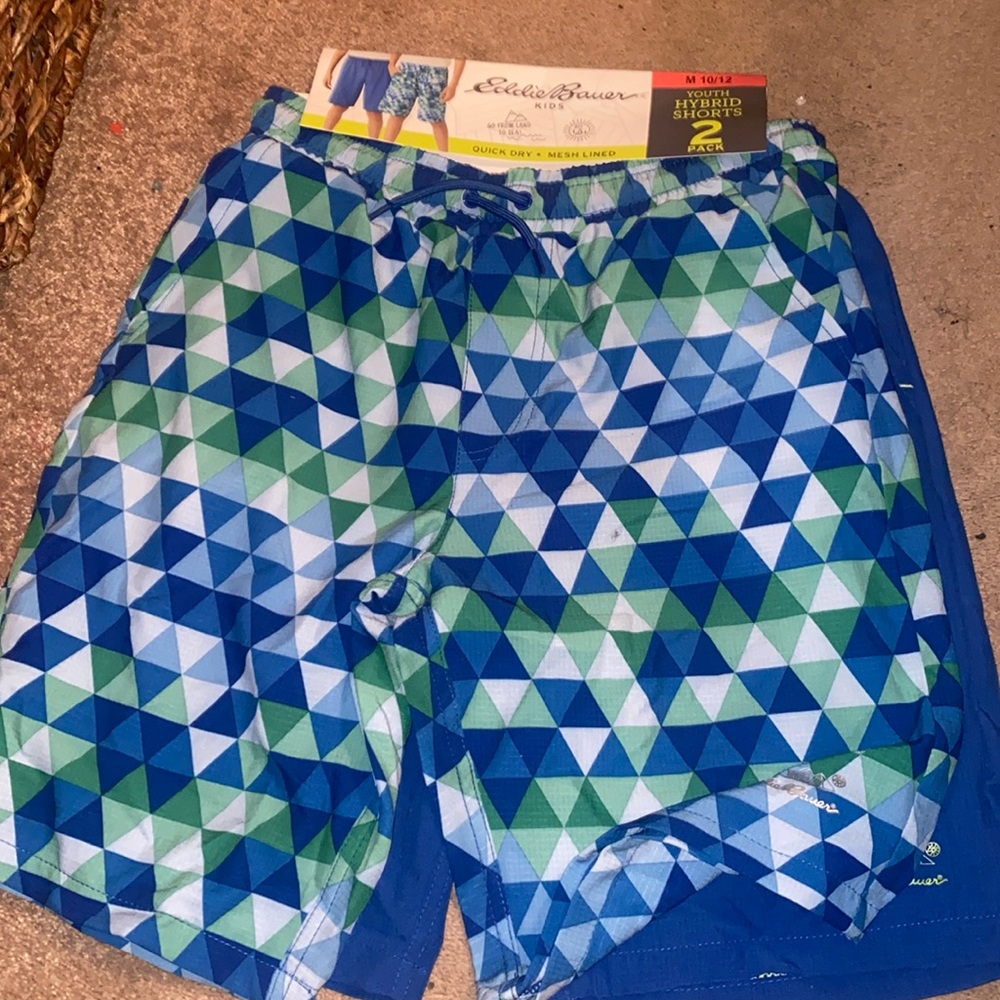 NEW Eddie Bauer Youth 2-pack Hybrid Short (medium 10/12)
